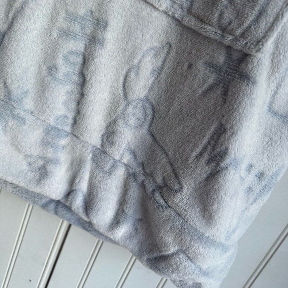 Wizarding World Of Harry Potter Size S Blue Gray Cozy Fleece Hooded Nightgown - Picture 4 of 7